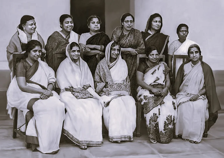 Women of the Constituent Assembly. - Credits: The Madras Courier